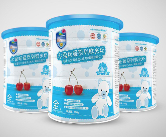澳澳熊粉爱樱桃加维C米粉全段