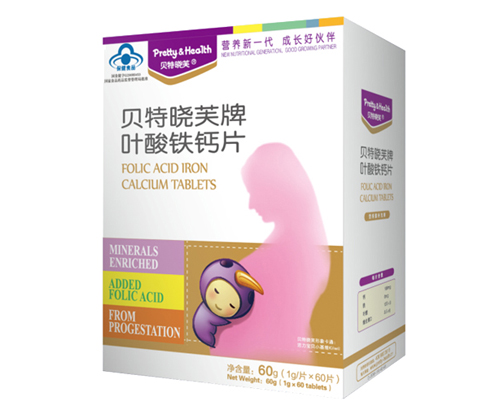 贝特晓芙牌叶酸铁钙片