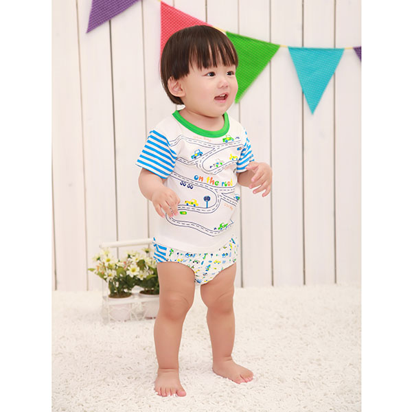 棉果果小汽车宝宝衣夏