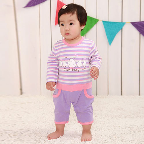 棉果果氨棉汗布童装套装