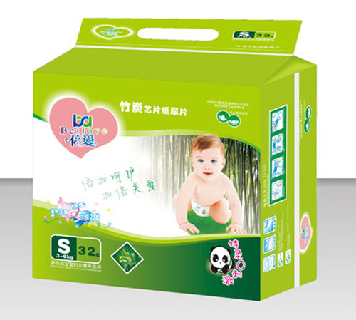 倍爱特柔超薄竹炭芯片纸尿片L码