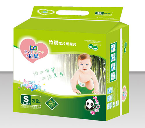 倍爱特柔超薄竹炭芯片纸尿裤L码（小包装）