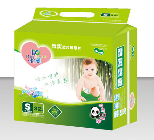 倍爱特柔超薄竹炭芯片纸尿裤M码 （小包装）