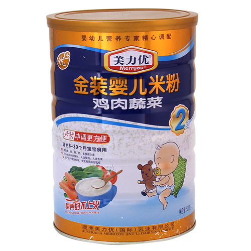 美力优鸡肉蔬菜金装婴儿米粉2段