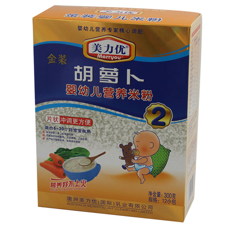 美力优胡萝卜婴幼儿米粉2段