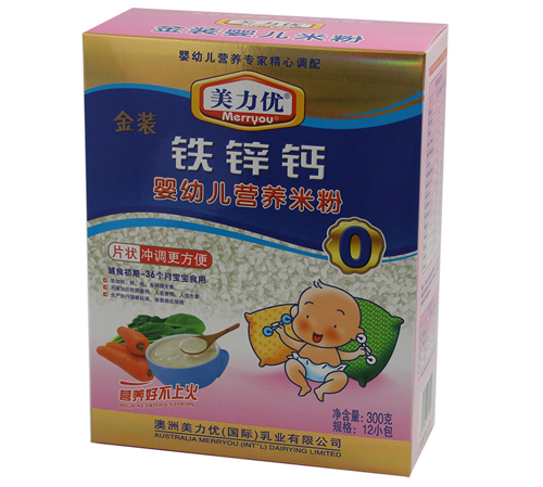 美力优铁锌钙婴幼儿米粉0段