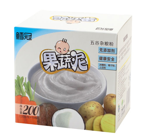 鳕冠白色果蔬泥