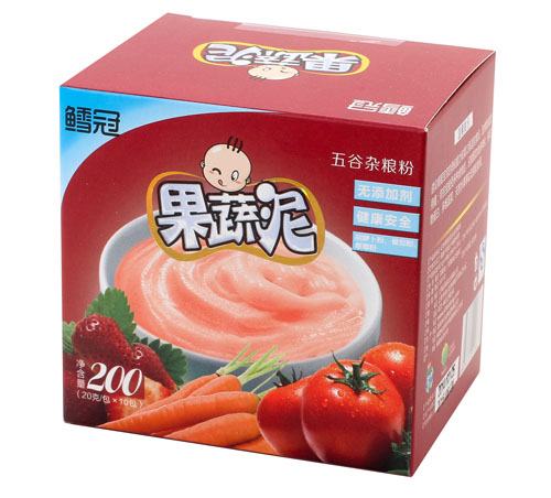 鳕冠红色果蔬泥