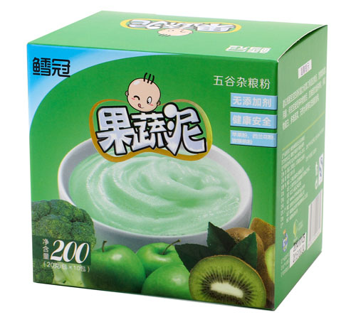 鳕冠绿色果蔬泥