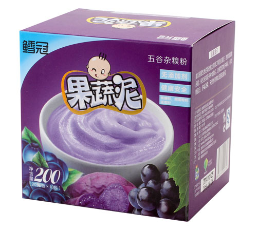 鳕冠紫色果蔬泥