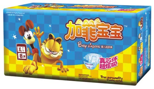 加菲宝宝超炫吸丝薄婴儿纸尿裤XL码8片