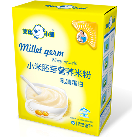 艾比小熊乳清蛋白小米胚芽米粉全段盒装