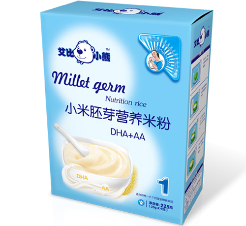 艾比小熊DHA+AA小米胚芽米粉1段盒装