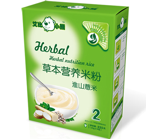 艾比小熊淮山薏米草本米粉2段盒装