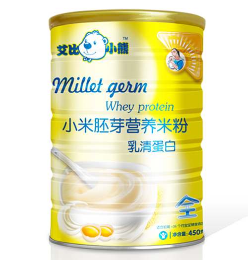 艾比小熊乳清蛋白小米胚芽米粉全段听装