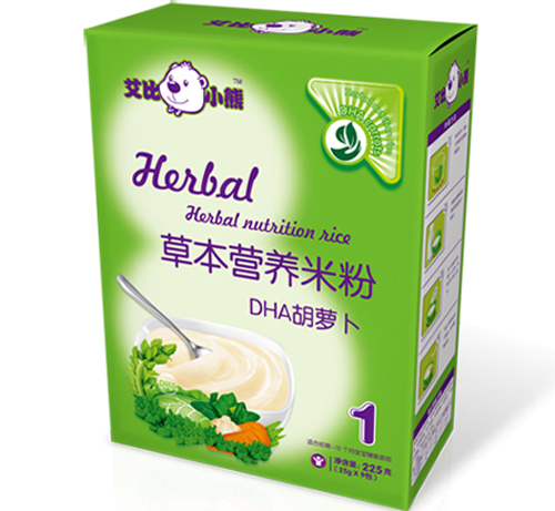 艾比小熊DHA胡萝卜草本米粉1段盒装