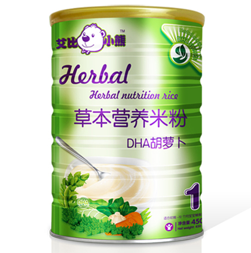 艾比小熊DHA胡萝卜草本米粉1段听装