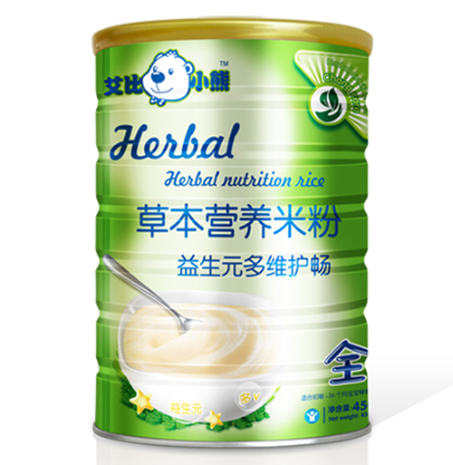 艾比小熊益生元多维护畅草本米粉全段听装