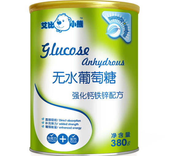 艾比小熊强化钙铁锌无水葡萄糖听装