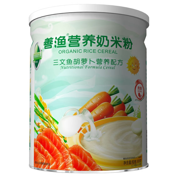 善渔三文鱼胡萝卜营养奶米粉