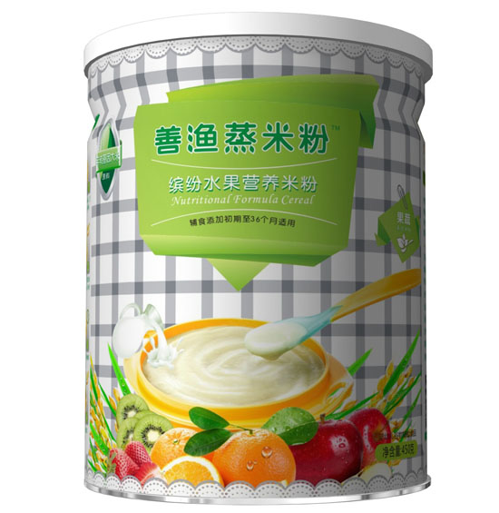 善渔缤纷水果蒸米粉