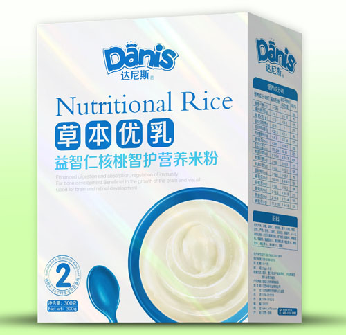 达尼斯草本优乳益智仁核桃智护米粉盒装2段