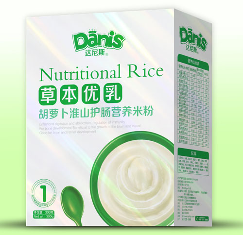 达尼斯草本优乳胡萝卜淮山护肠米粉盒装1段