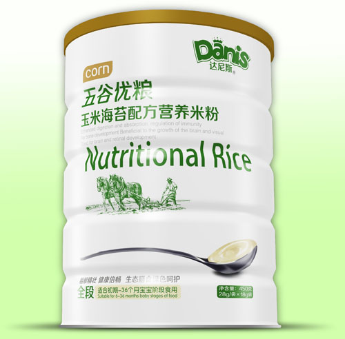 达尼斯五谷优粮玉米海苔米粉听装