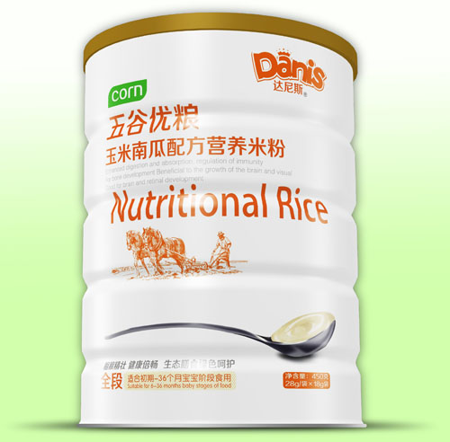 达尼斯五谷优粮玉米南瓜米粉听装
