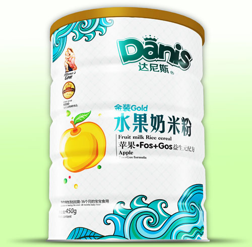 达尼斯苹果FOS+GOS金装水果奶米粉