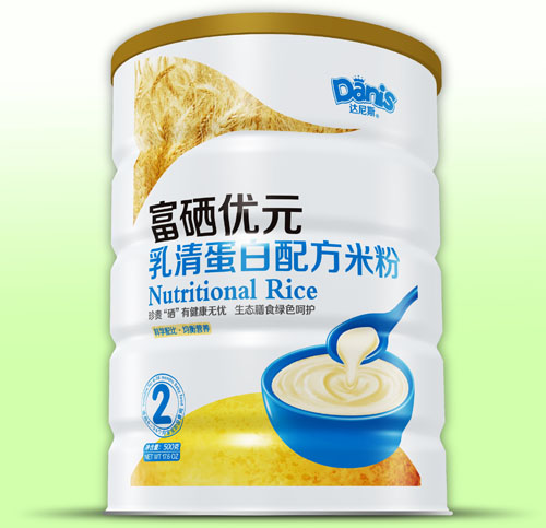 达尼斯富硒优元乳清蛋白米粉2段