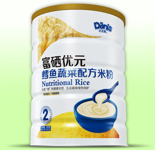 达尼斯富硒优元鳕鱼蔬菜米粉2段