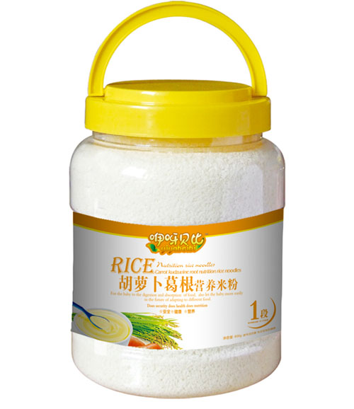 咿呀贝比胡萝卜葛根营养米粉1段