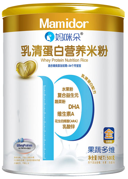 妈咪朵果蔬多维乳清蛋白营养米粉罐装