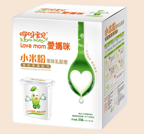 咿呀宝贝雪梨草莓果味乳酸菌小米粉
