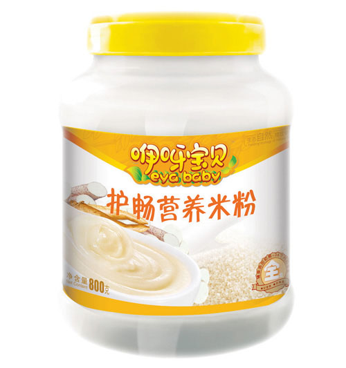 咿呀宝贝护肠营养米粉（桶装金黄色）全段