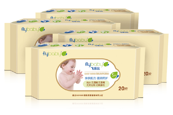 飞乐比婴幼儿手口柔湿巾(20片×4连包)