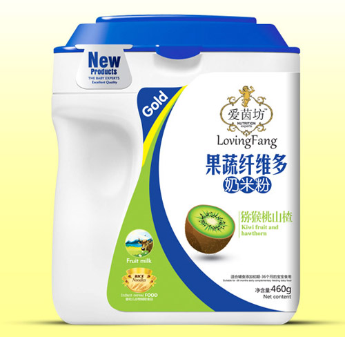 爱茵坊猕猴桃山楂果蔬纤维多奶米粉桶装