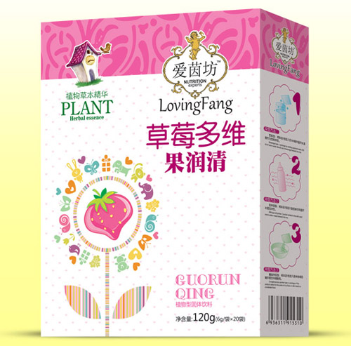 爱茵坊草莓多维果润清盒装