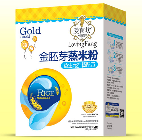 爱茵坊益生元护畅金胚芽蒸米粉盒装