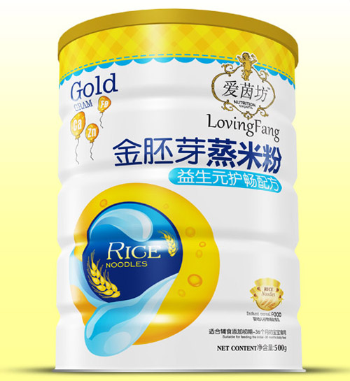 爱茵坊益生元护畅金胚芽蒸米粉铁听