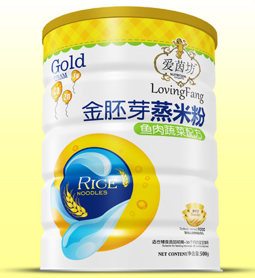 爱茵坊鱼肉蔬菜金胚芽蒸米粉铁听