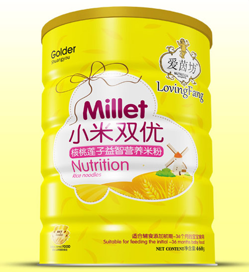 爱茵坊核桃莲子益智小米双优米粉铁听