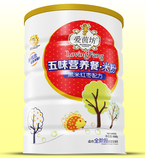 爱茵坊黑米红枣五味营养餐米粉铁听