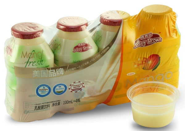 界界乐芒果味乳酸菌饮料4瓶装