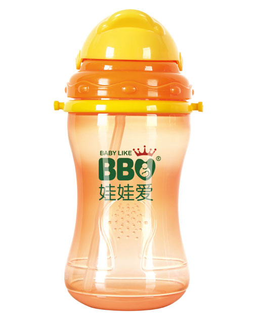 娃娃爱企鹅运动型带绳水壶黄色