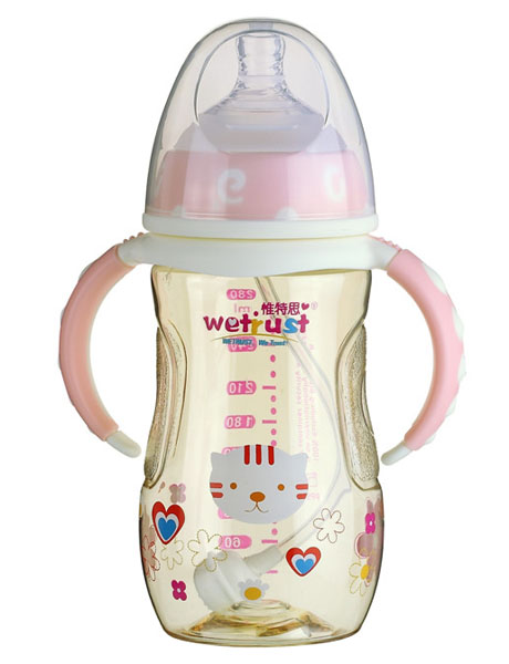 惟特思粉红宽口PPSU奶瓶双色系列(280ml)