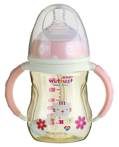 惟特思粉红宽口PPSU奶瓶双色系列(180ml)