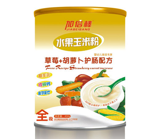 加倍棒草莓胡萝卜护肠水果玉米粉全段