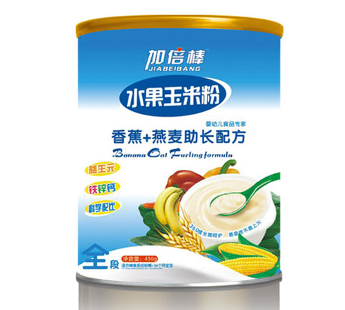 加倍棒香蕉燕麦助长水果玉米粉全段